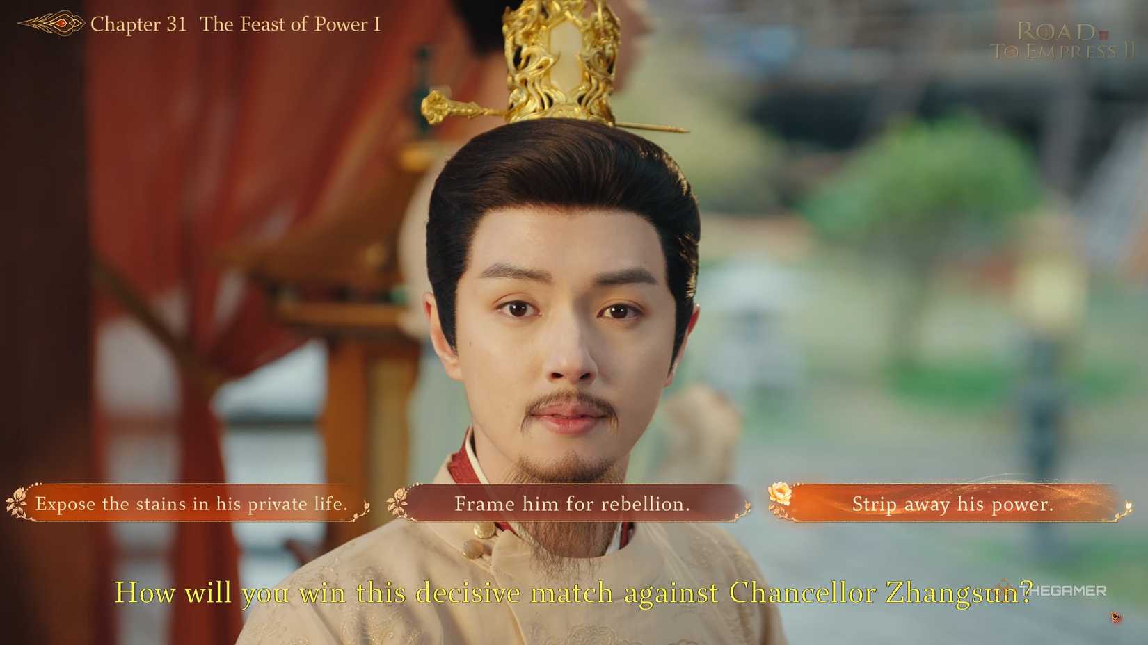 Lựa chọn cho Chancellor Zhangsun ở The Feast of Power trong Road to Empress 2.
