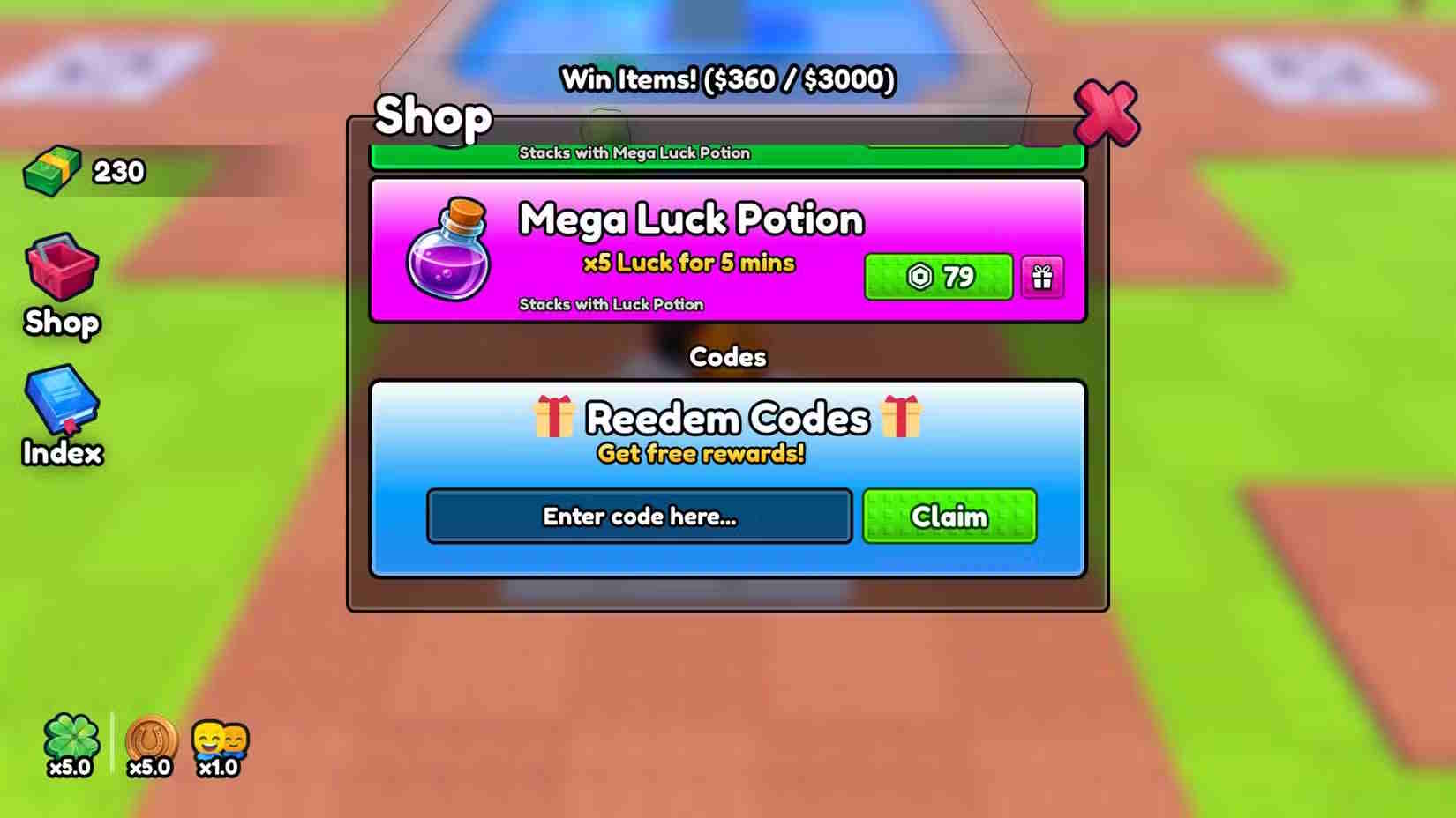 Màn hình đổi code game Ném một đồng xu