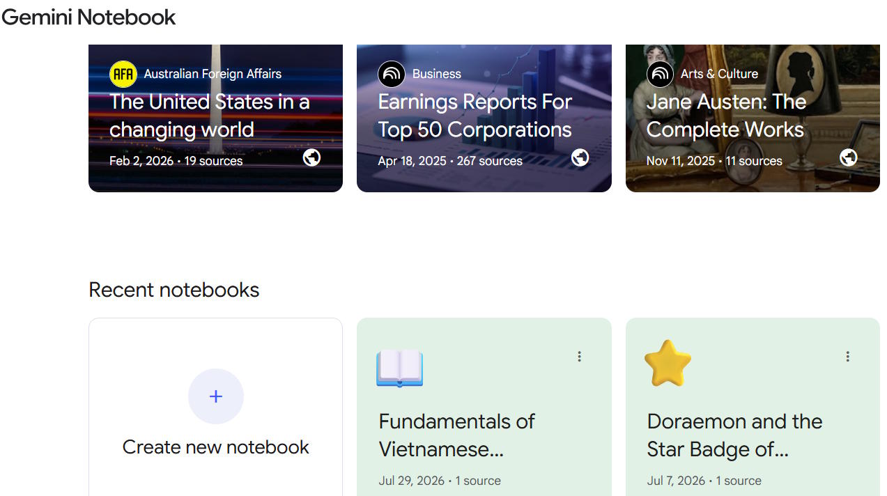 Tạo Notebook mới