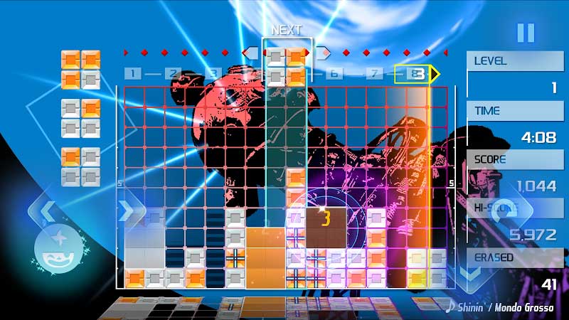 LUMINES REMASTERED là game giải đố kết hợp âm nhạc hấp dẫn