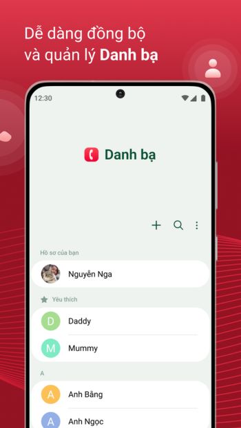 Dễ dàng đồng bộ danh bạ