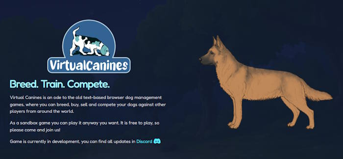 VirtualCanines là game mô phỏng nhân giống và nuôi thú cưng trên trình duyệt