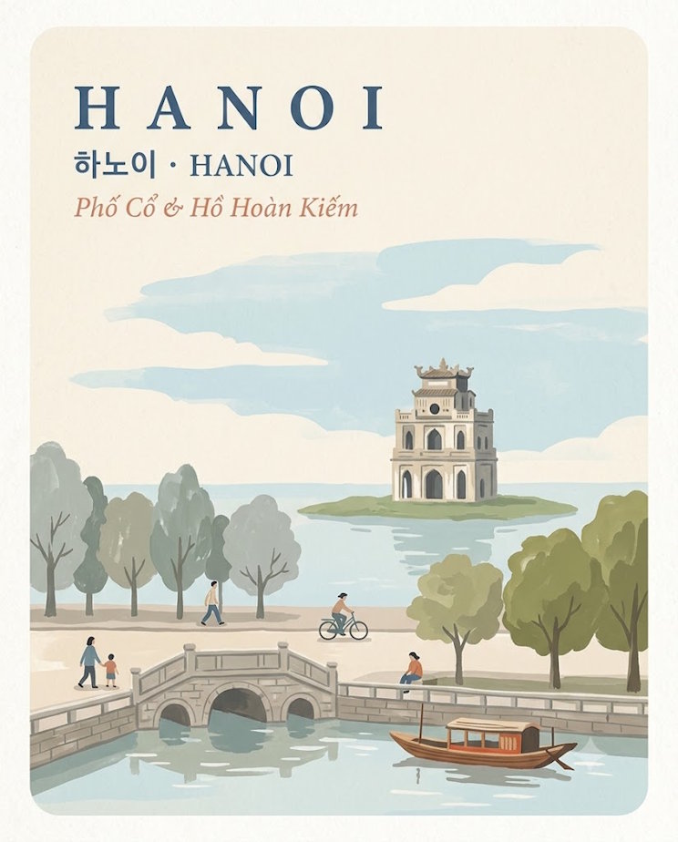 Poster du lịch về Hà Nội