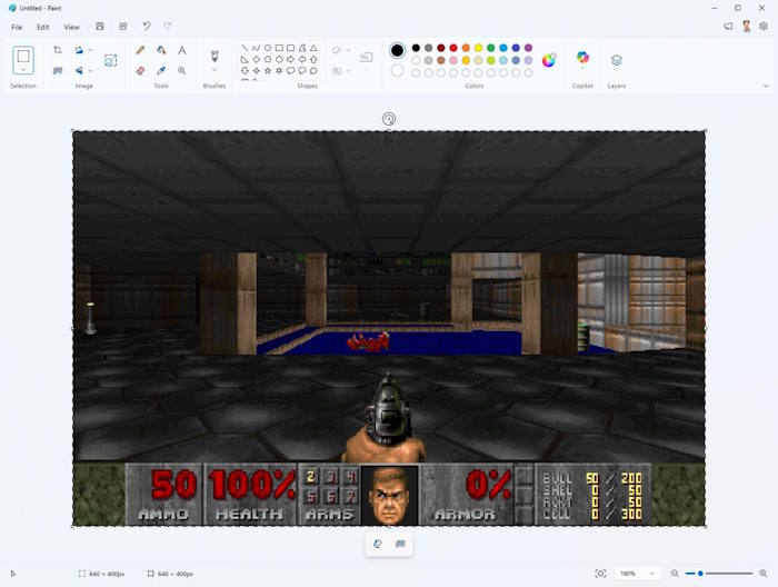 DoomPaint cho phép bạn chơi DOOM ngay trong Microsoft Paint