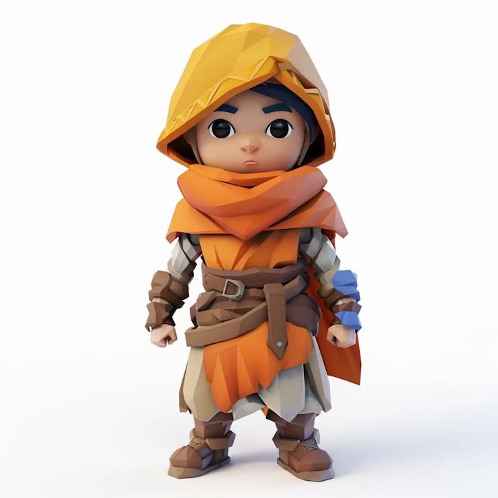 Nhân vật trong game theo phong cách low poly