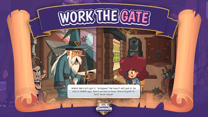 Bạn vào vai cô bé thông minh Lil trực gác cổng lâu đài trong game Lil' Guardsman