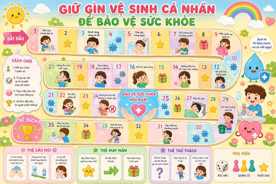 Boardgame dạy bé vệ sinh cá nhân