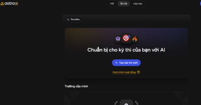 Tạo đề thi hoặc chọn chủ đề để tạo kế hoạch ôn tập dành riêng