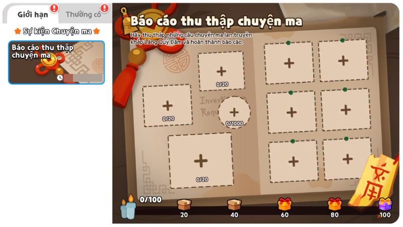 Hoàn thành Báo cáo thu thập chuyện ma
