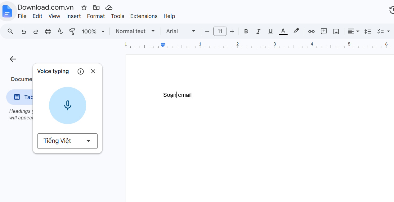 Hướng dẫn soạn email bằng giọng nói