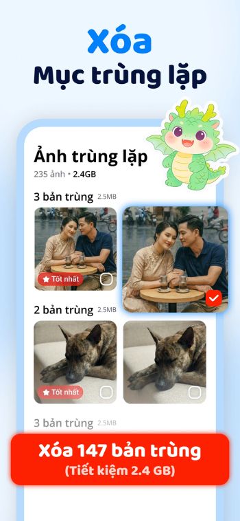 Xóa mục trùng lặp