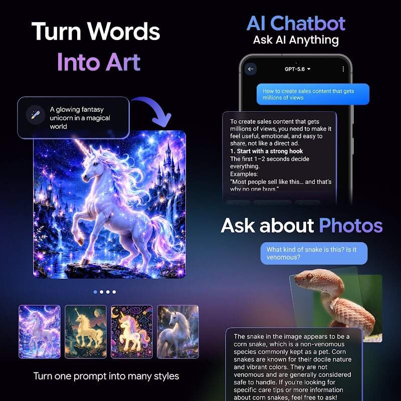 AI Chat có thể tạo ảnh từ văn bản và giải đáp mọi thắc mắc của bạn