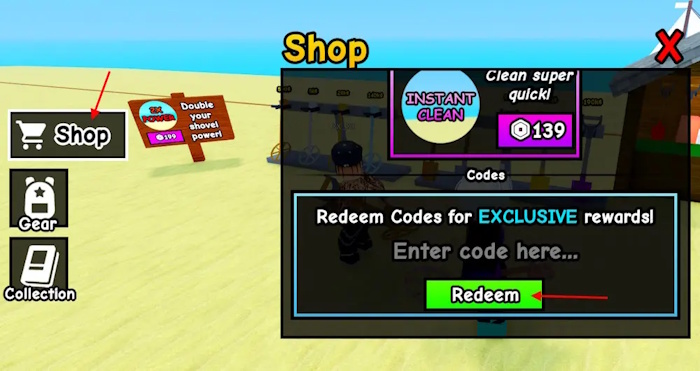 Màn hình đổi code Dig and Clean