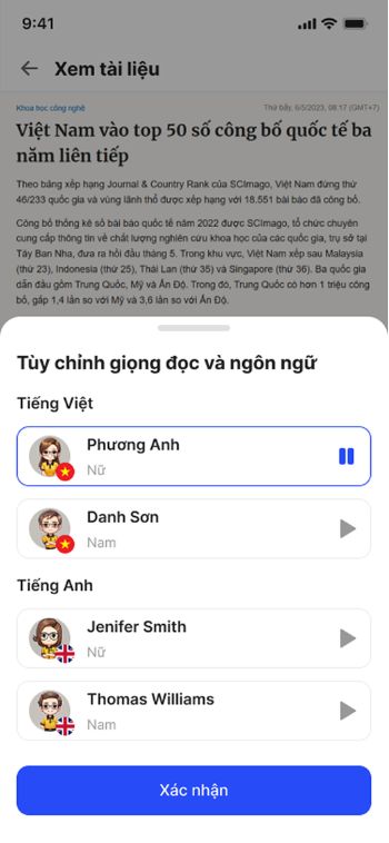 Tùy chỉnh giọng nói