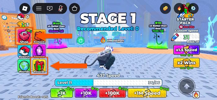 Cách đổi code Speed Monkey Escape khá đơn giản