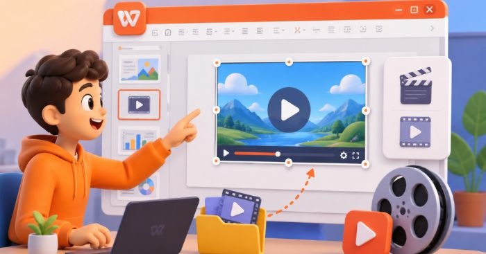 Mẹo thêm video vào bài thuyết trên WPS