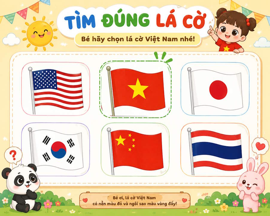 Game tìm lá cờ Việt Nam
