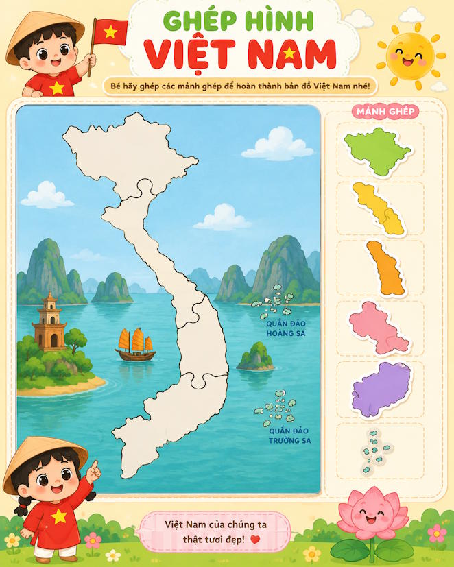 Ghép hình bản đồ Việt Nam