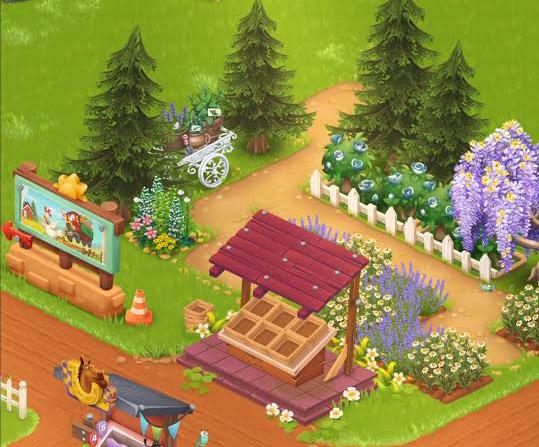 Quầy bán hàng trong game Hay Day