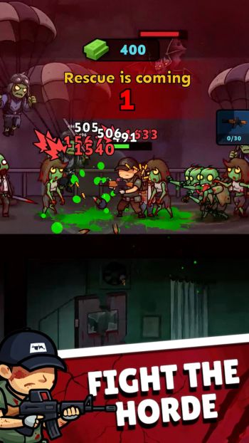 thu Thu thập tài nguyên, chiến đấu với bầy zombie