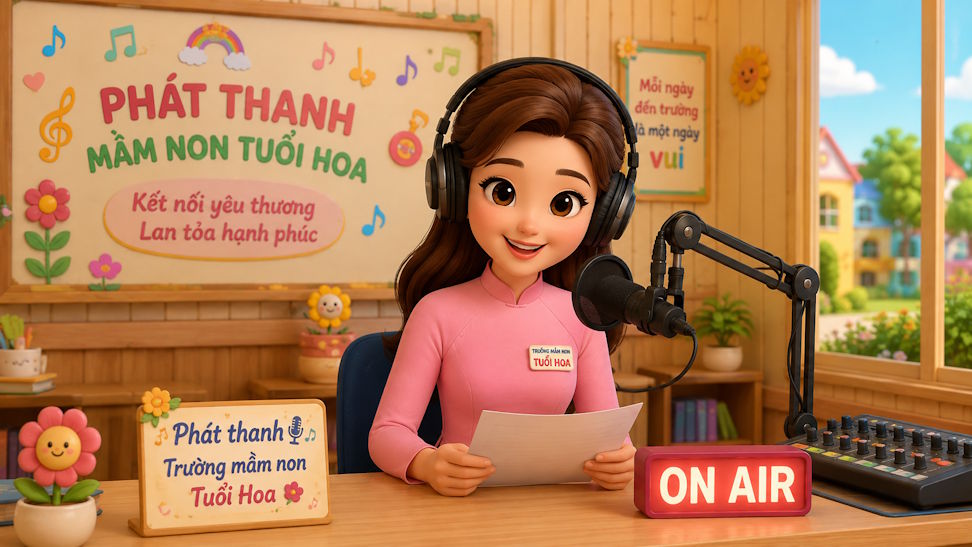 Hình ảnh phát thanh viên do ChatGPT tạo