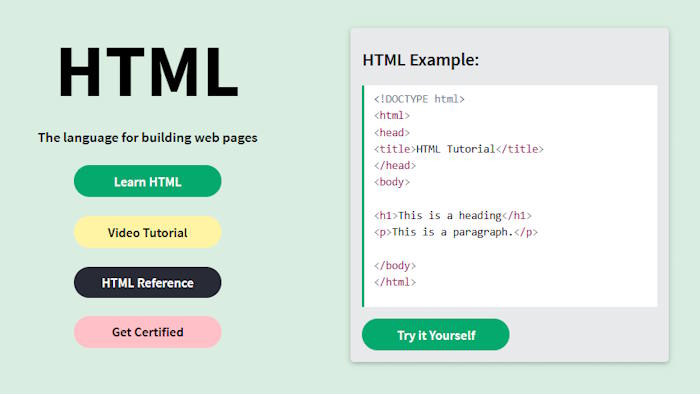Tính năng "Try it Yourself" cho HTML, CSS, JavaScript, Python và SQL