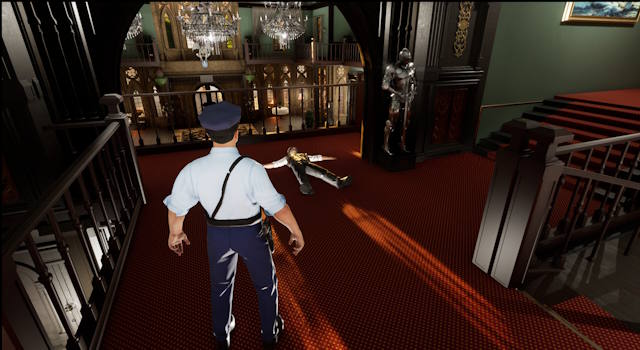 Game lấy bối cảnh trong một dinh thự phong cách Noir