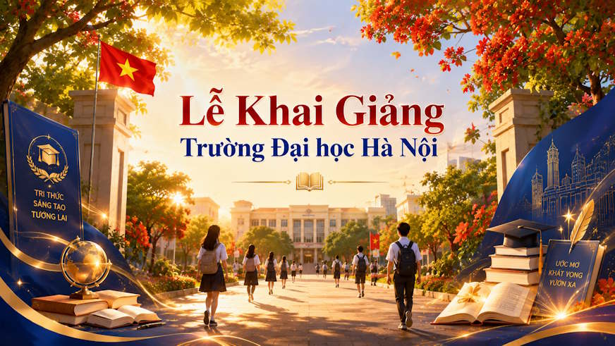 Backdrop khai giảng đẹp