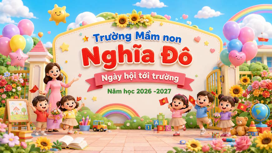 Backdrop khai giảng do AI tạo