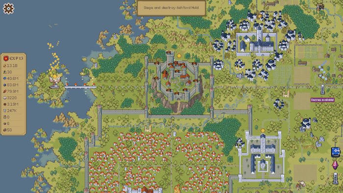 Crownhold là game chiến thuật xây dựng vương quốc theo kiểu tăng tiến 