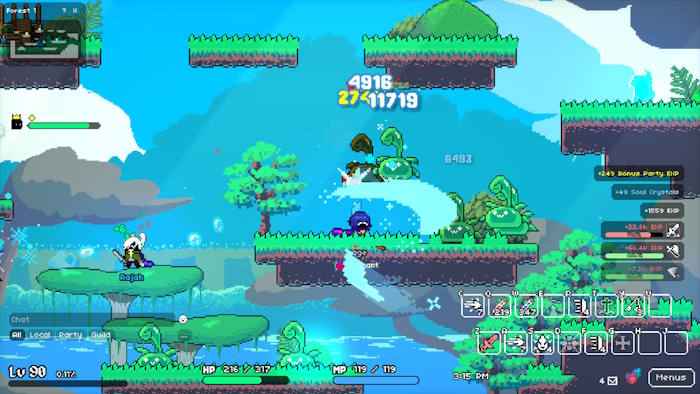 Đồ họa pixel art dễ thương và đầy màu sắc