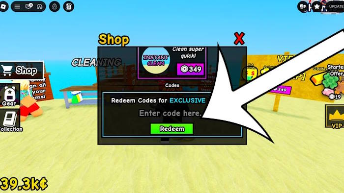 Nhập mã vào ô văn bản rồi nhấn nút Redeem