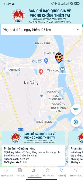 Tích hợp bản đồ