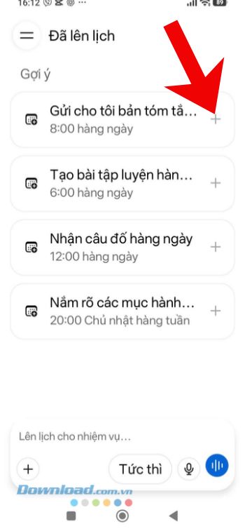 Ấn vào biểu tượng dấu "+" ở bên cạnh gợi ý