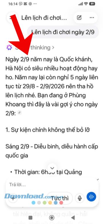 Đợi một lát để hệ thống sẽ lên lịch chi tiết cho bạn