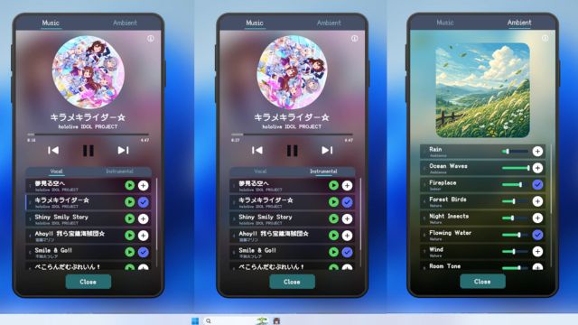 Lựa chọn âm nhạc để thưởng thức trong thế giới của hololive