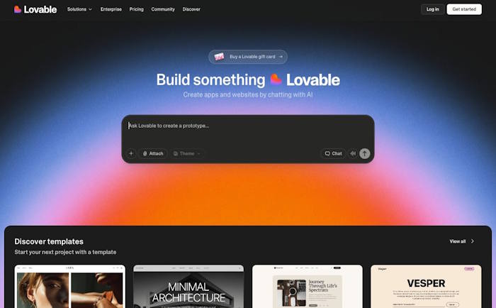 Lovable là công cụ xây dựng website và web app sử dụng AI