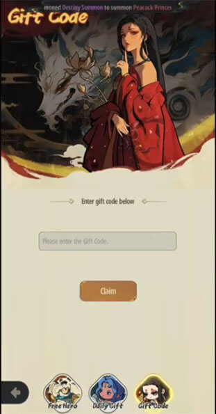 Cách nhập code Destiny Hero: Black Myth RPG