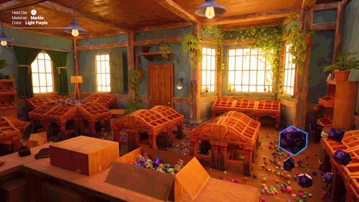 Dice Hoarder là game mô phỏng sắp xếp xúc xắc ấm cúng