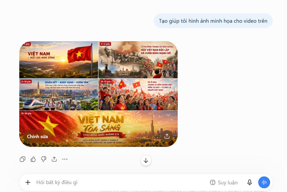 ChatGPT tạo ảnh minh họa cho clip