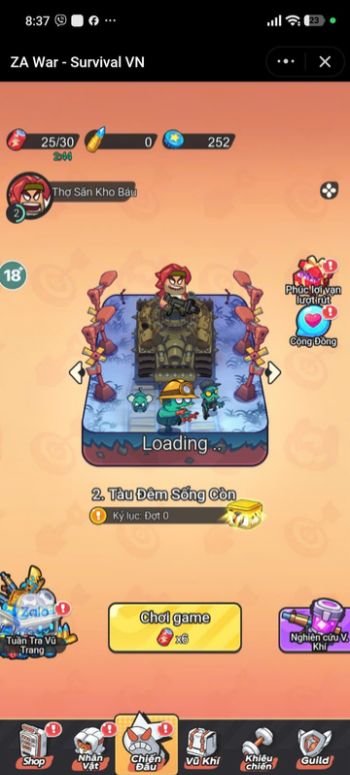 Giao diện chính của game