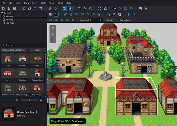 P2D Map Editor: Tạo bản đồ nhanh chóng với các đối tượng dựng sẵn