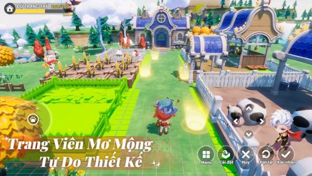 Trang viên mơ mộng, tự do thiết kế