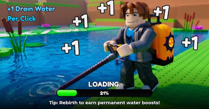 +1 Drain Water Per Click
