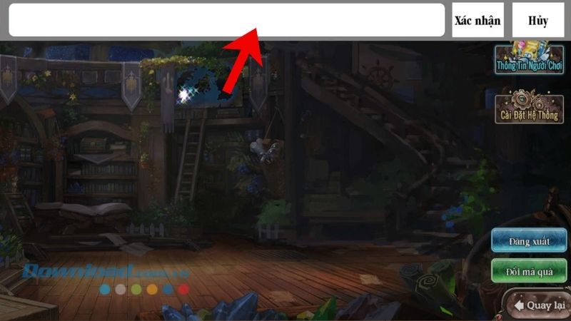 Nhập chính xác mã giftcode > Ấn vào nút Xác nhận