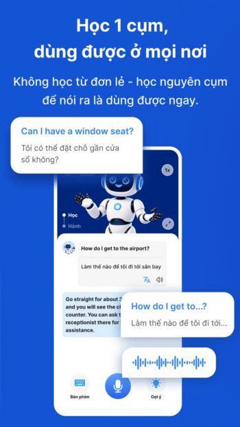 Học theo cụm từ thông dụng