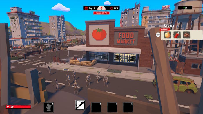 Điều hành nhà hàng  kebab hậu tận thế trong Zombie Wrap Simulator