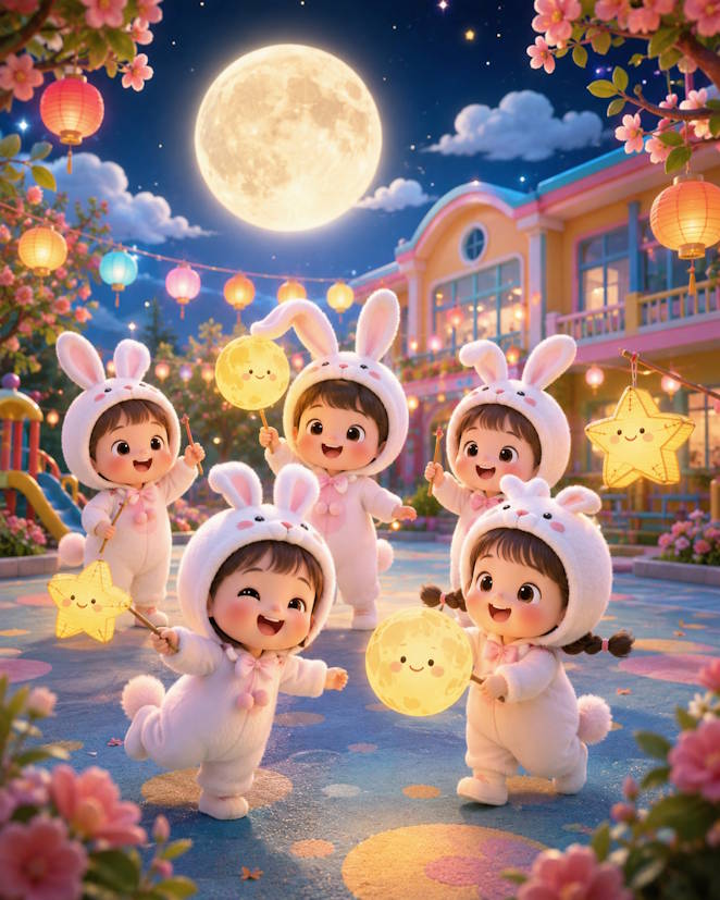 Ảnh Trung Thu đẹp có trẻ em