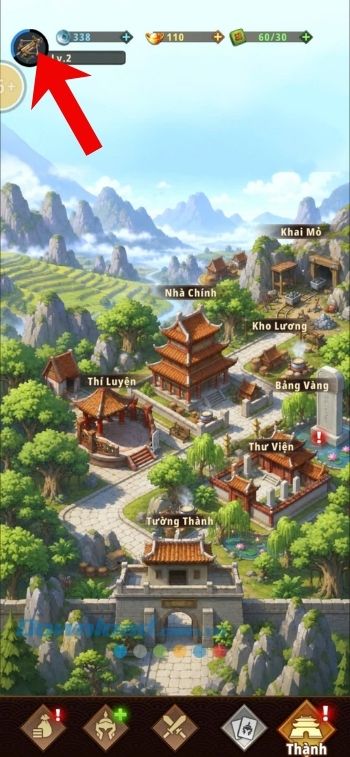 Chạm vào biểu tượng ảnh Avatar game