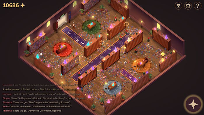 Spellbound & Shelved là game mô phỏng sắp xếp thư viện thư giãn
